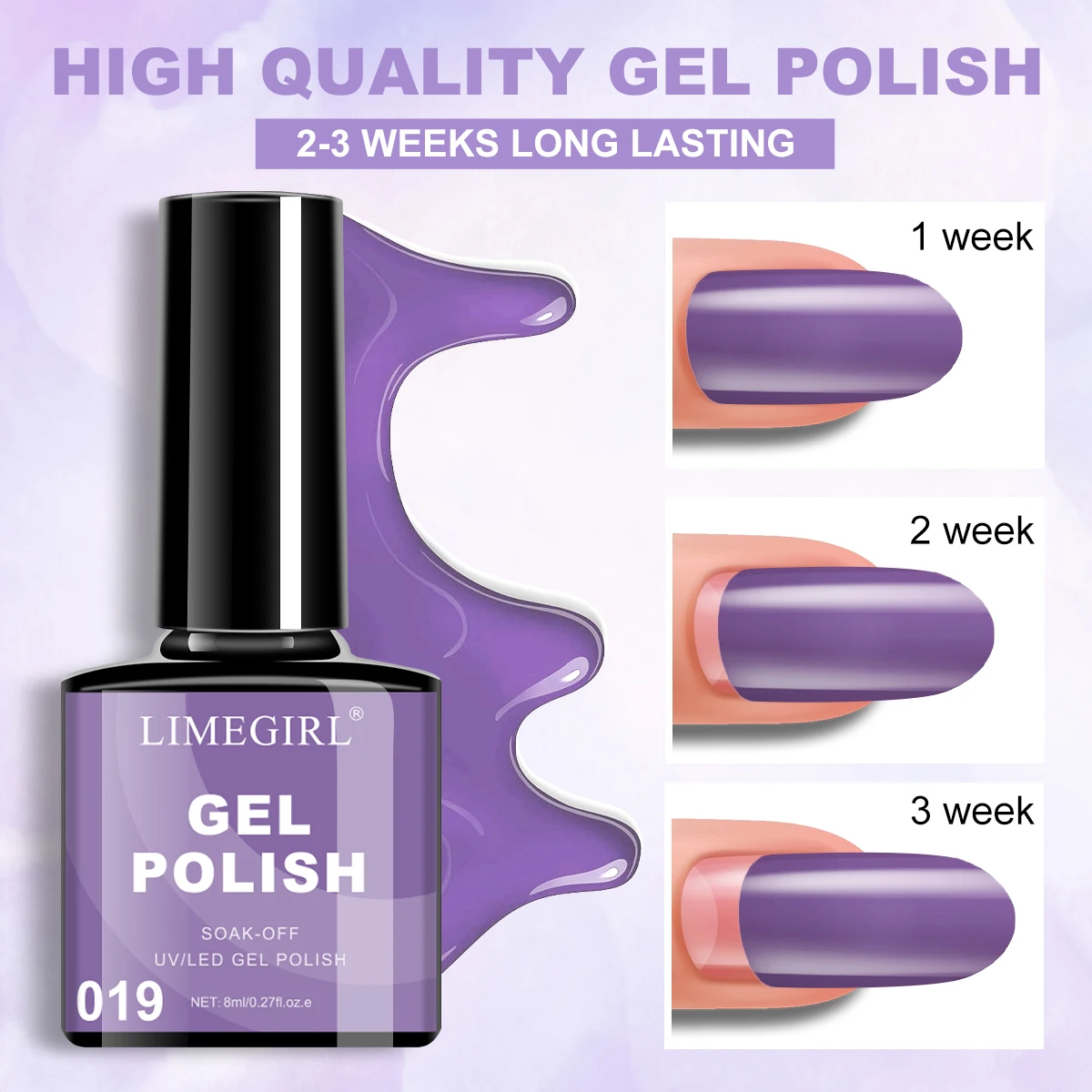 Zestaw lakierów do paznokci LIMEGIRL, zestaw lakierów do manicure o wysokim połysku, półtrwałe emale do paznokci, kolorowy żel do paznokci do salonu paznokci