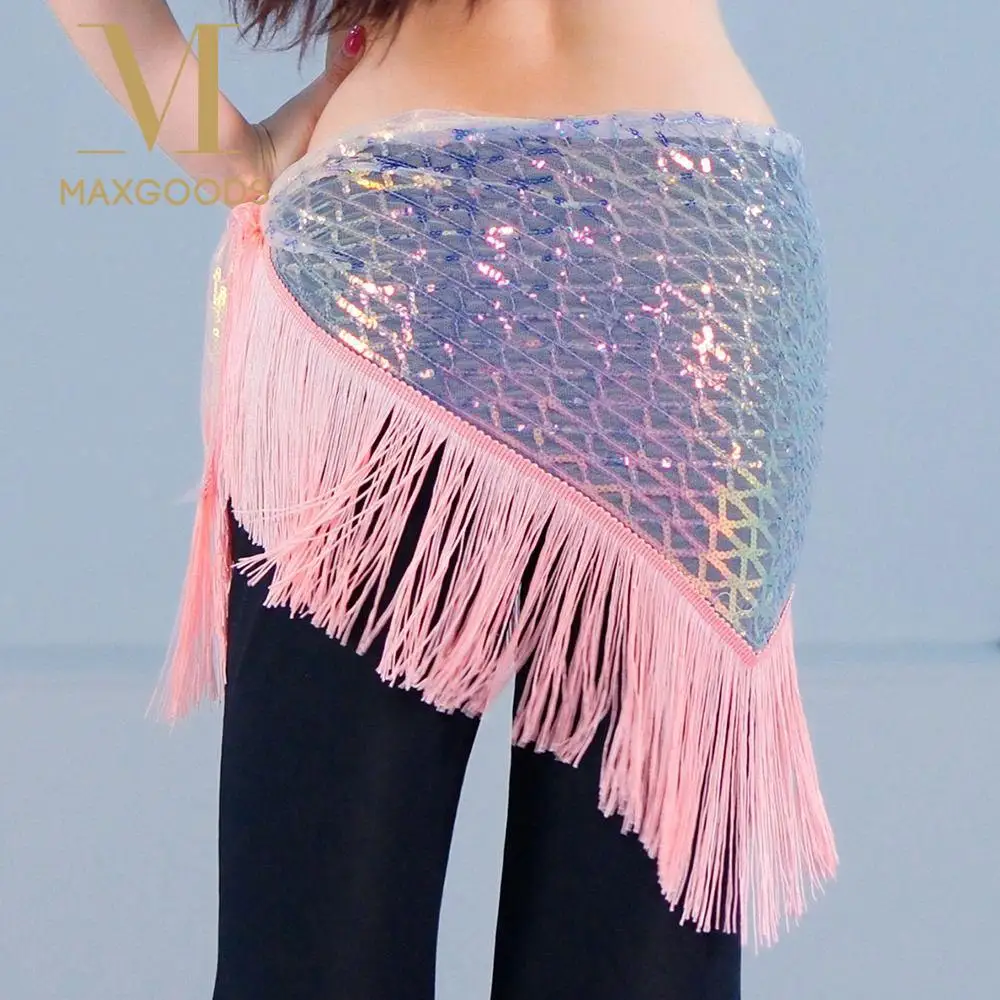 Fashion Tassel Belly Dance Hip Scarf Sequins Bohemian Waist Chain Crochet Dancer Skirt Show Costumes
