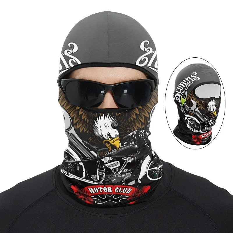 Hiking Balaclava Motorcycle Riding Face Mask Moto Helmet Bandana Hood Cap Ski Neck Face Cover Windproof Dustproof Men Biker Mask