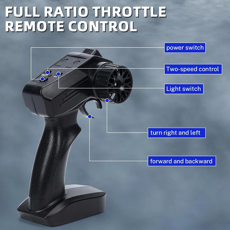 سيارة الانجراف RC 1:16 25KM/H 4WD سيارات RC عالية السرعة، مع أضواء LED، إطارات إضافية للبالغين والأطفال