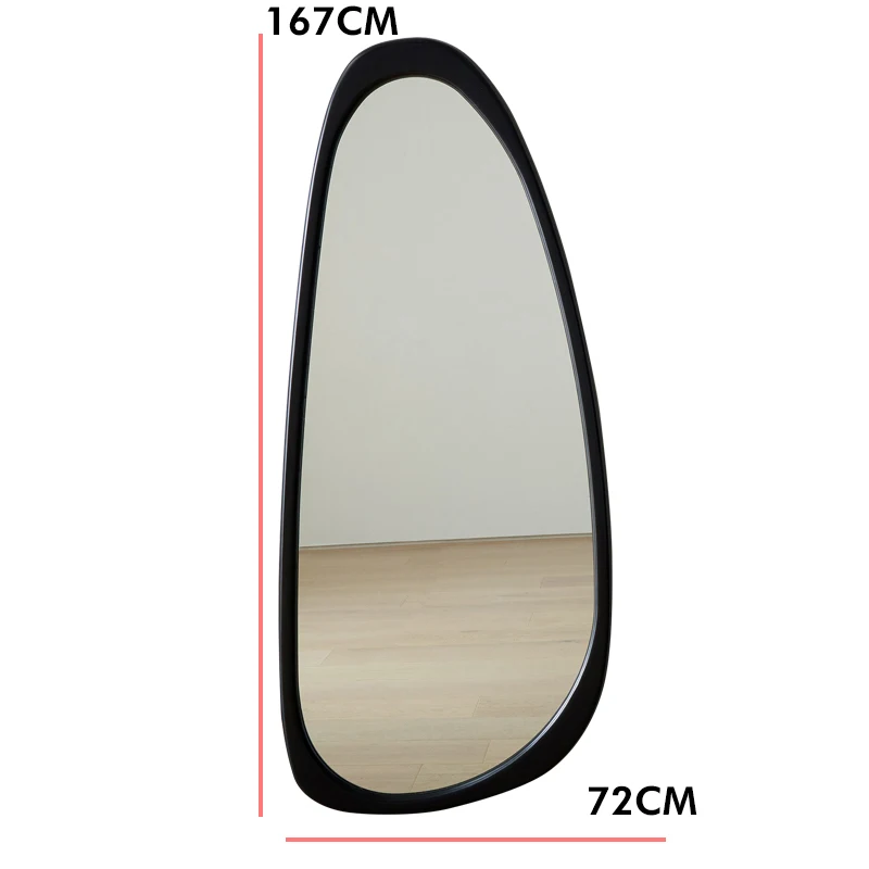 Minimalist Gold Wooden Frame Square Wall Mirror Living Room Decor with Custom Logo Option