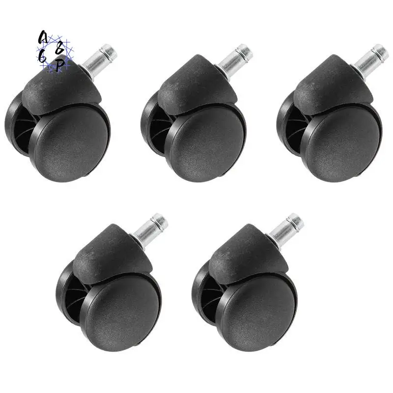 

A68P-50Mm Office Chair Roller Castor Wheels - Set Of 5 - Black