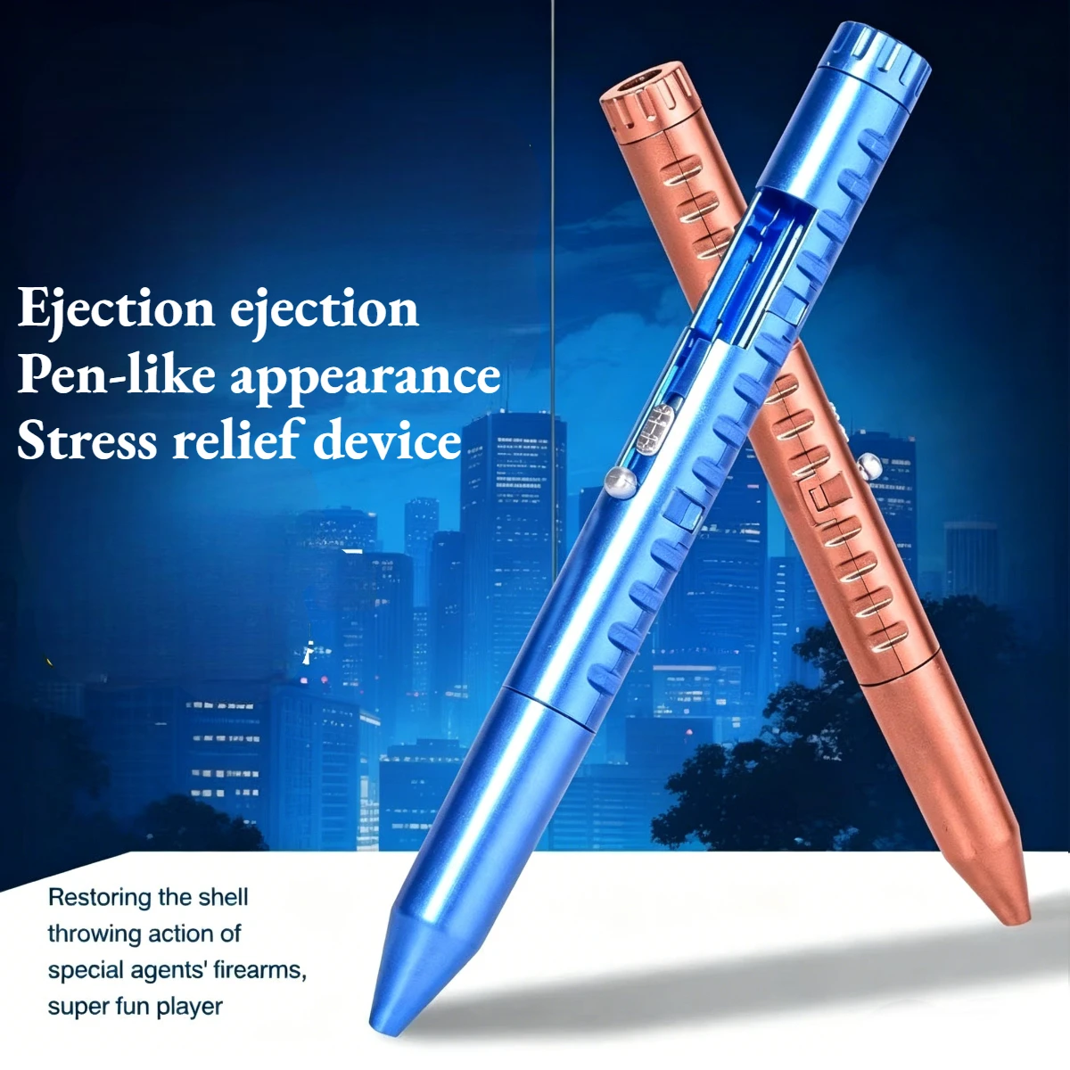 Agent Pen with Ejecting Shells, Dual-Use Writing & Shooting Toy Pen, Fun Stress Relief Gadget for Office & Home