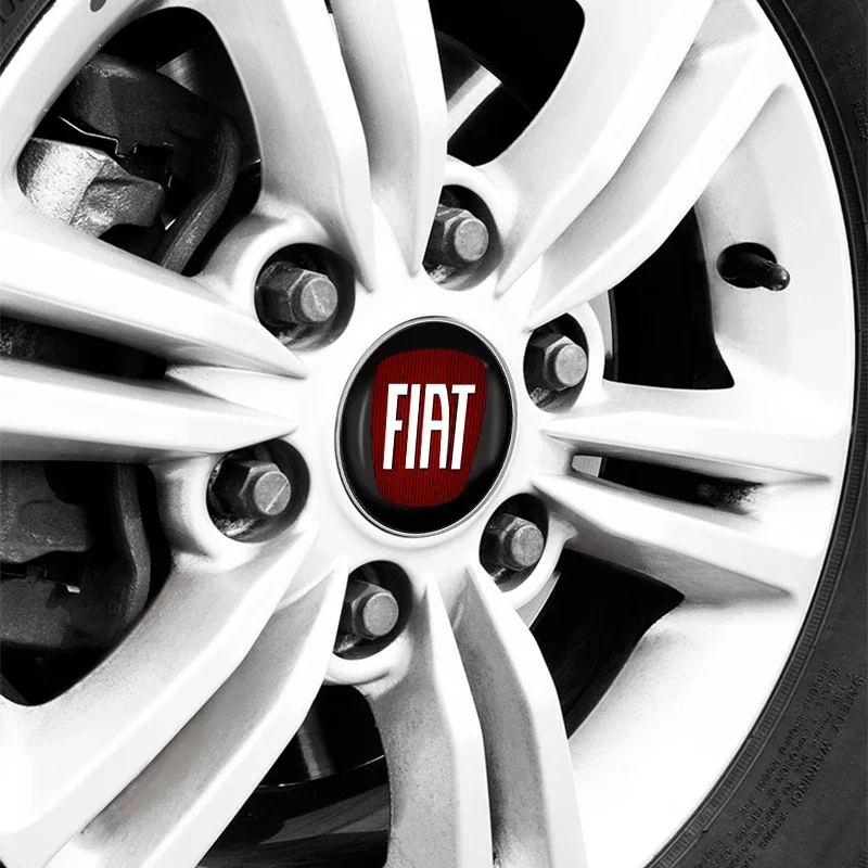 4pcs 60mm for Fiat 500 logo Wheel Hub Centre Cap Badge Emblem Car Hub Center Cover Car Logo Sticker Car Accessories