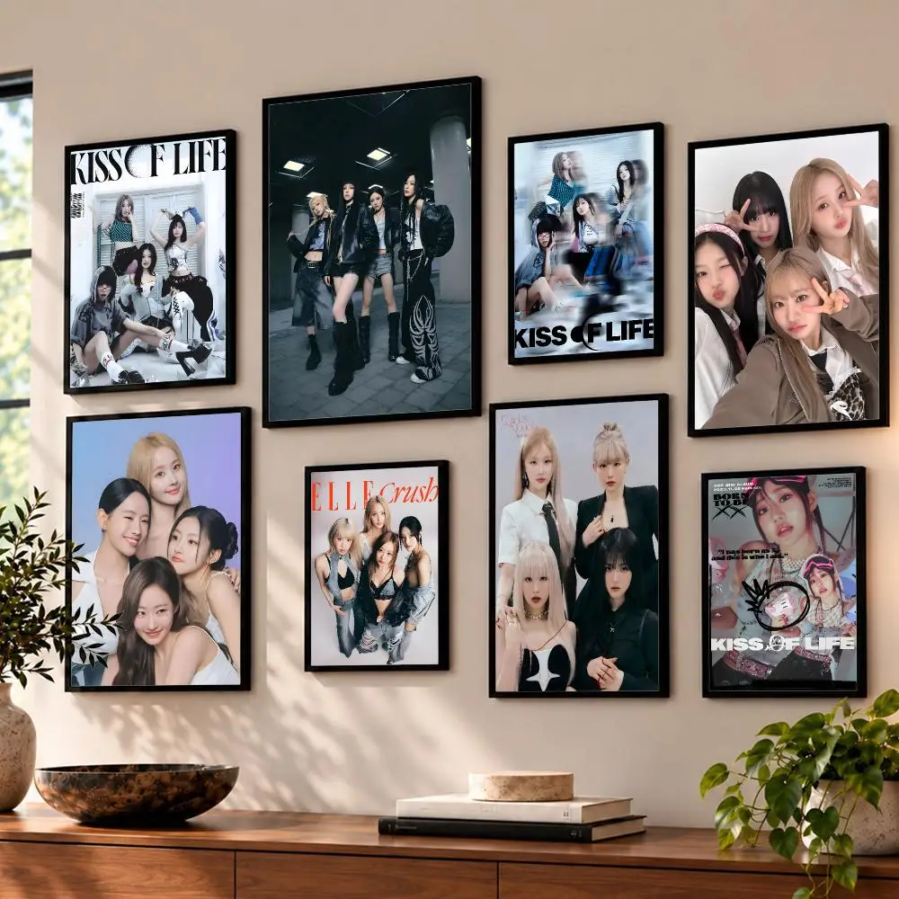 Kpop K-Kiss Of L-Life Poster HD Home Wall Stickers House hallway Living Room Bedroom Bar Office Decor Art Prints