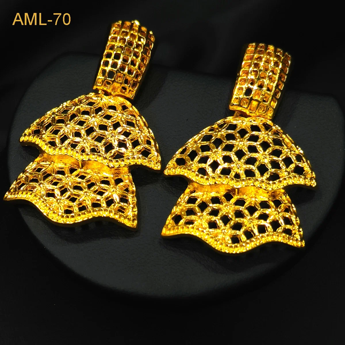 New Dubai 24k Gold Plated Jewelry Sets For Women Indian Wedding Large Necklace Earrings Ring Sets Arabic Bridal Banquet Gifts