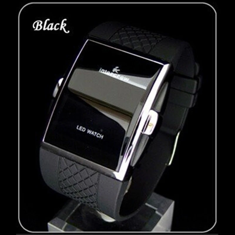 Men Sport Digital Watches Black White Rectangle Man LED Fitness Watch Silicone Strap Mens Electronic Clock Relogio Masculino New