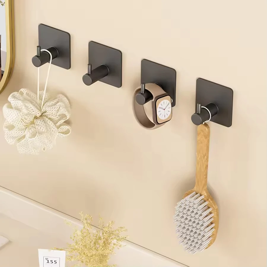 Ganchos de ventosa, ganchos de pared adhesivos de acero inoxidable, ganchos para baño, habitación, ropa, sombreros, colgador, almacenamiento de cocina, gancho para bata