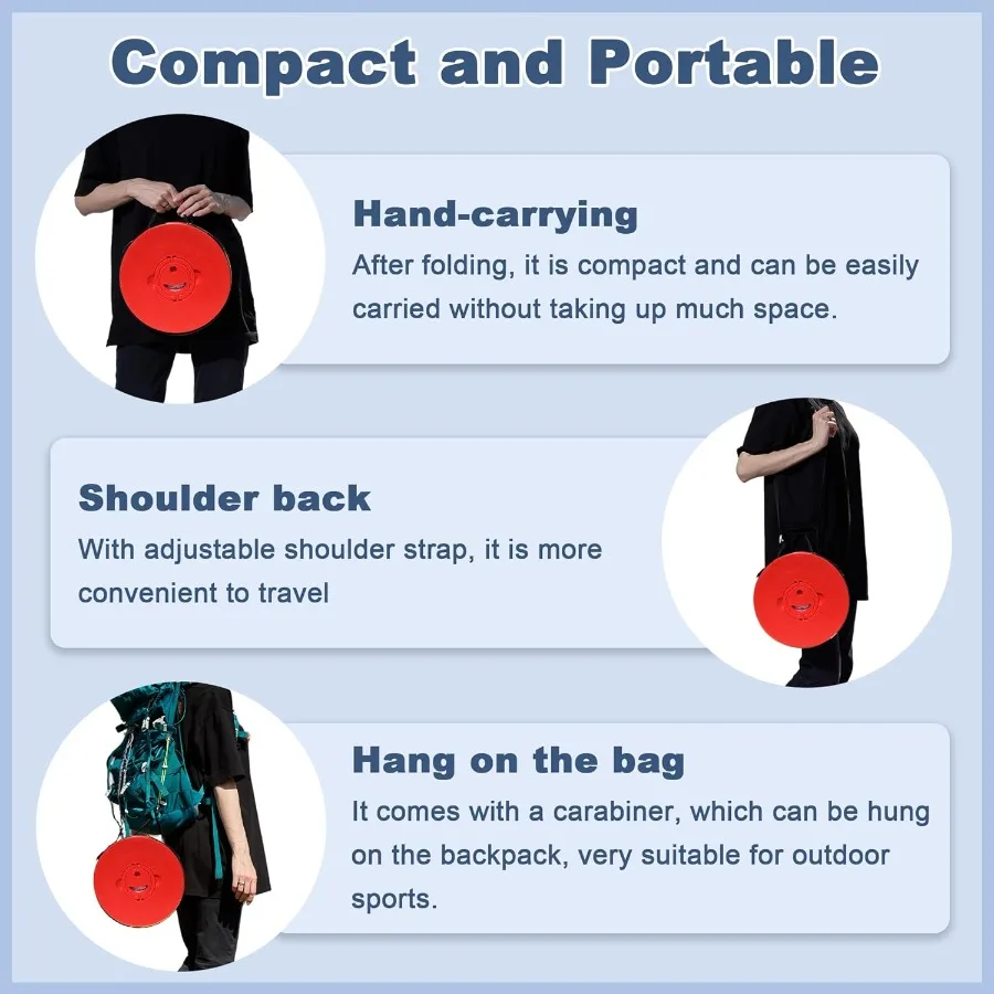 2025 Upgraded XXL 19.7 Collapsible Stool with Cushion 1000lbs Max Weight Heavy Duty Portable Telescoping Stool Retractable Seat