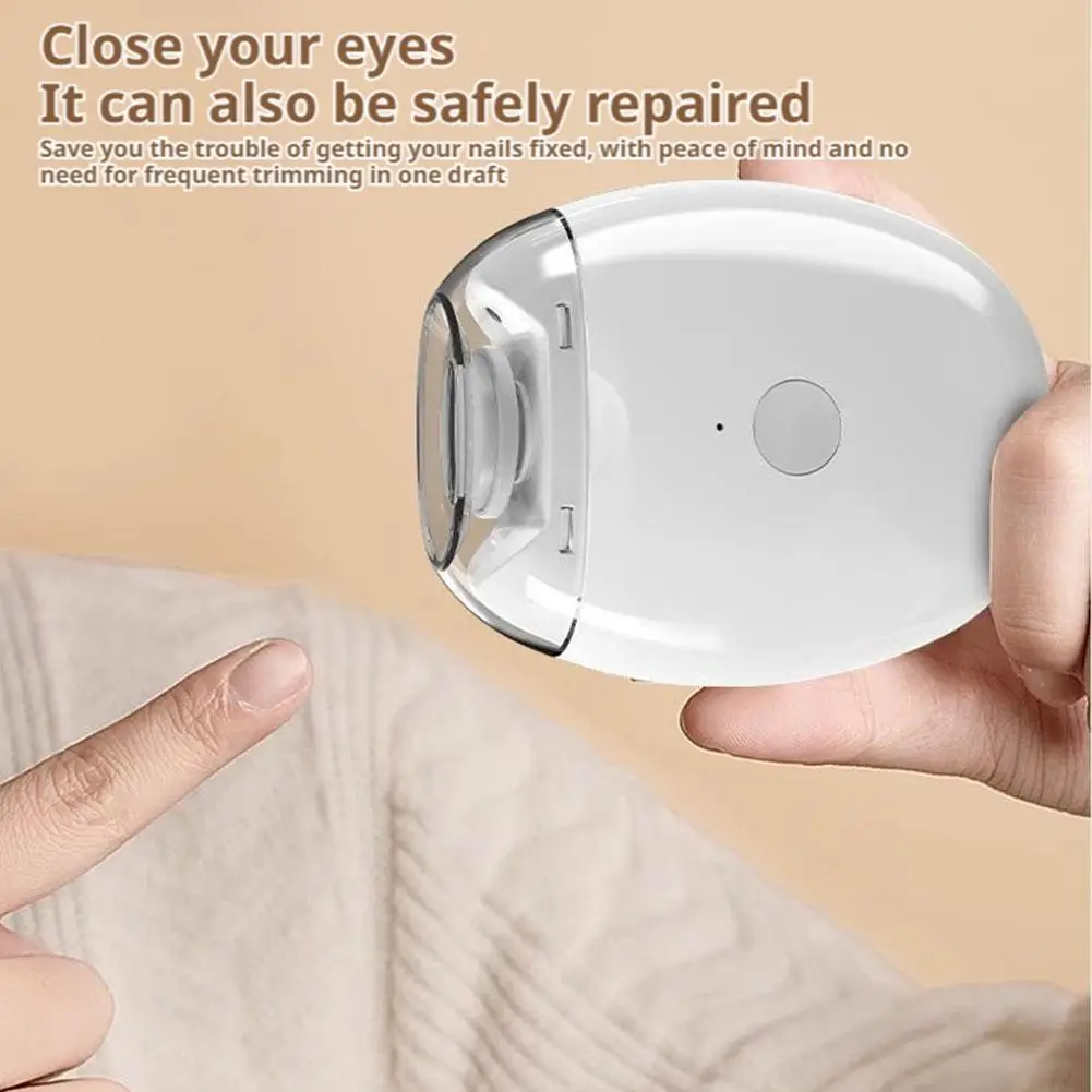 2 IN 1 Electric Nail Clipper Cutter With LED Light Automatic Nail Grinder Trimmer For Baby Adult Manicure Tools Nail Care Tools image 4