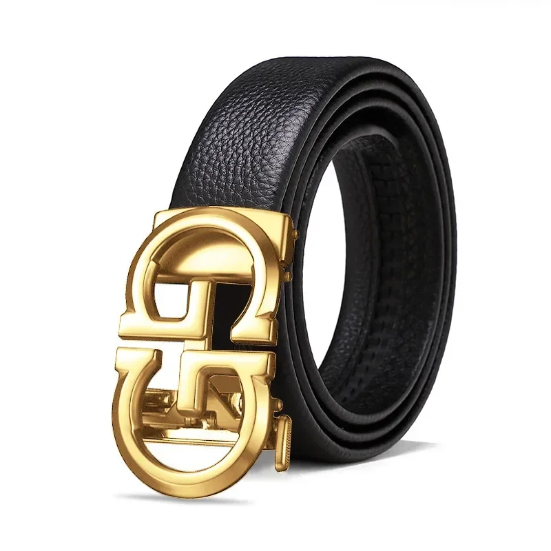 

2023 Fashion Top Layer Cowhide Belt New Men's High Grade Business Genuine Leather Belt Fashion Simple Automatic Buckle Belt