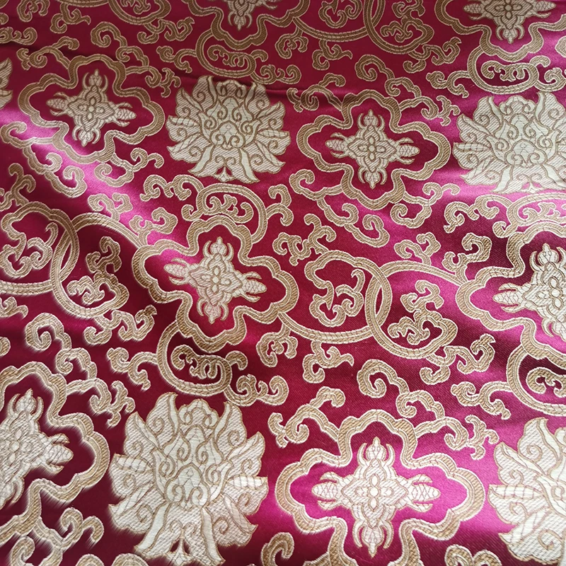 115x50cm  floral style damask silk satin brocade jacquard fabric costume upholstery furniture curtain clothing material