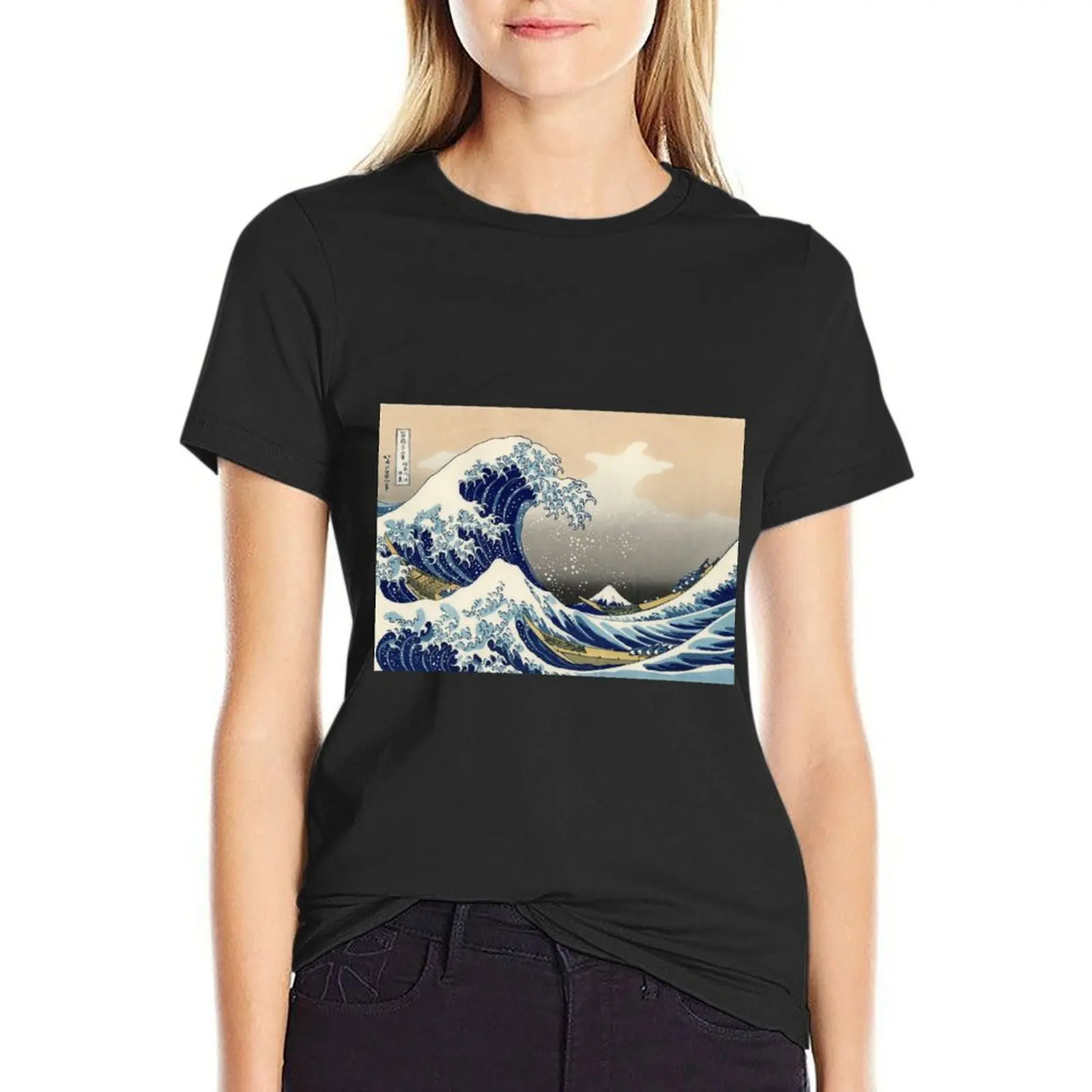 

The Great Wave off Kanagawa by Katsushika Hokusai T-Shirt blanks anime Women's clothing