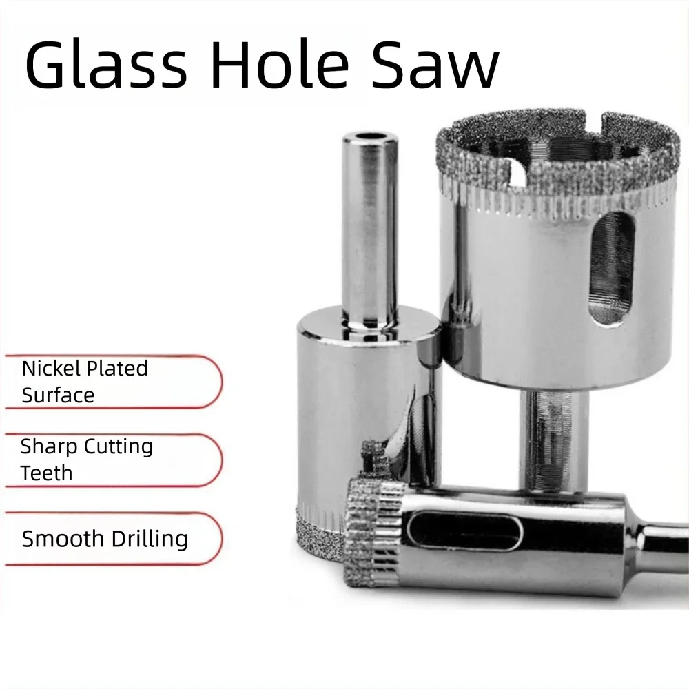 

Large Size Glass Punch Electroplated Bit Integrated Steel Tile Wall Punch Stainless Steel Hard Steel Punch Drill Bits