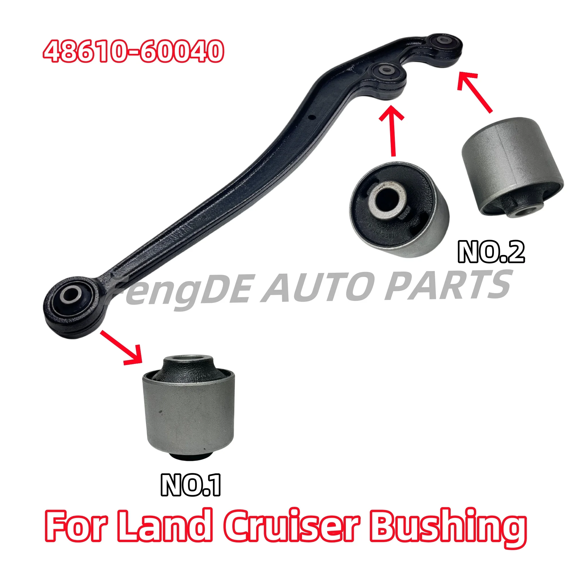 Front Suspension Arm Bush for Toyota Land Cruiser 1990- GRJ76 FJ80 FZJ80 HDJ80 HZJ80 FZJ105 HZJ105 LEXUS LX450 48702-60050