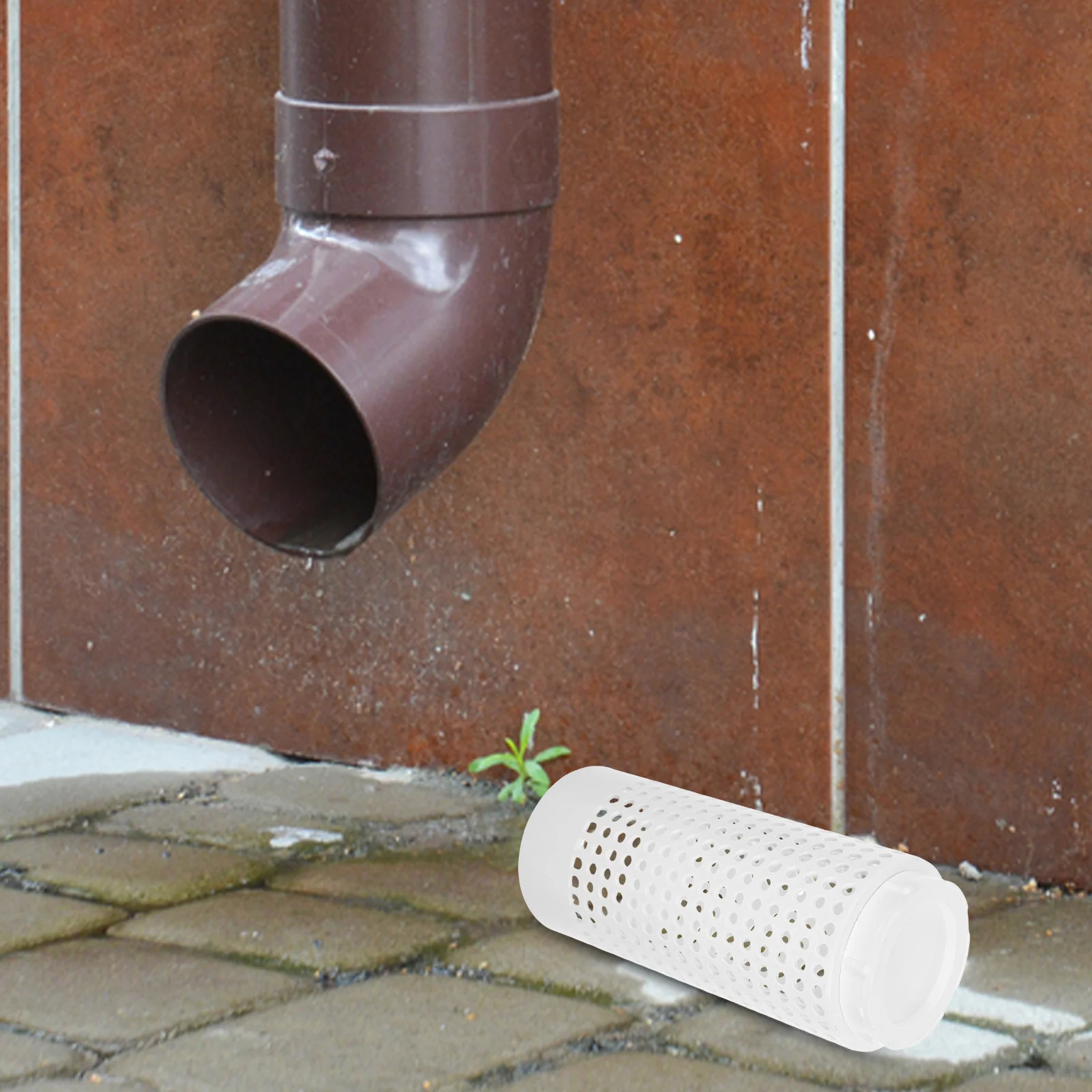 

Drainage Mesh 104Mm High Efficiency Filtration For Downspout Gutter Connector Durable Outdoor Inground