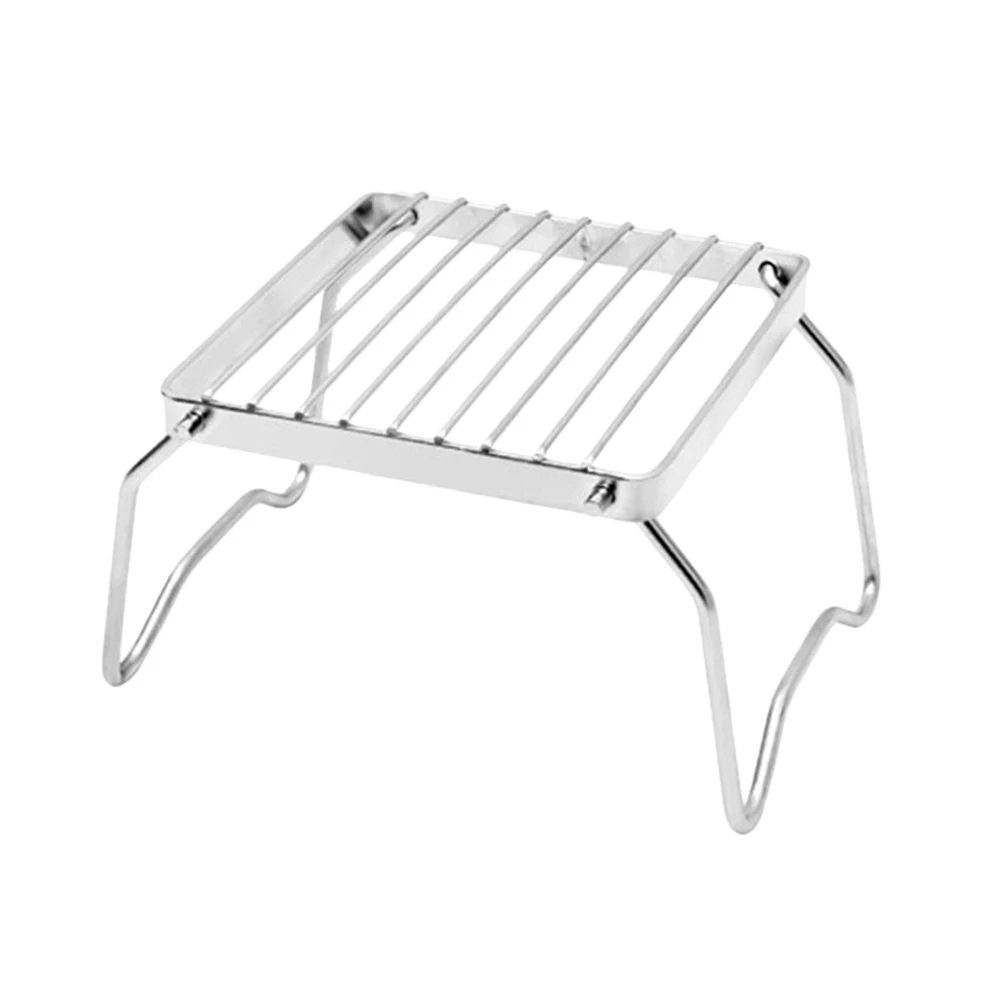 

Stainless Steel Portable Bbq .5x23.5x13cm Foldable Compact Camping Fishing Support Frame Durable Easy to Use Barbecue