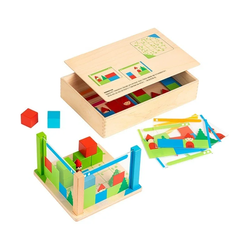Spatial orientation abstract concept matrix card early childhood logical thinking three-dimensional view game card