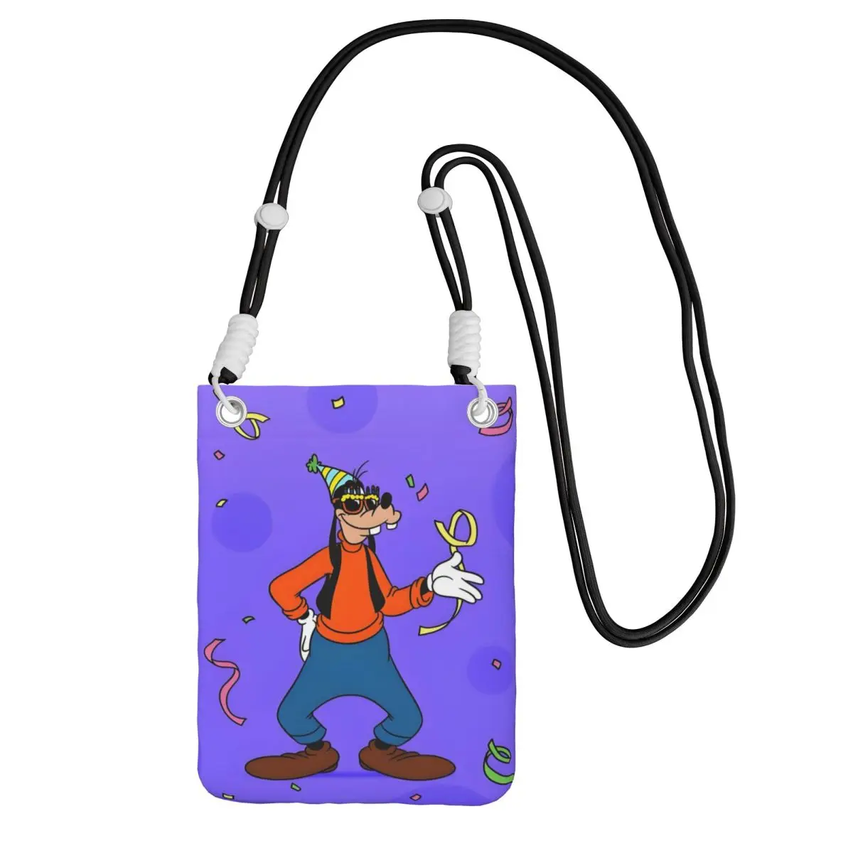 

Custom Goofy Smart Phone Wallet With Strap Cartoons Crossbody Bag Men Women Running Mobile Phone Bag