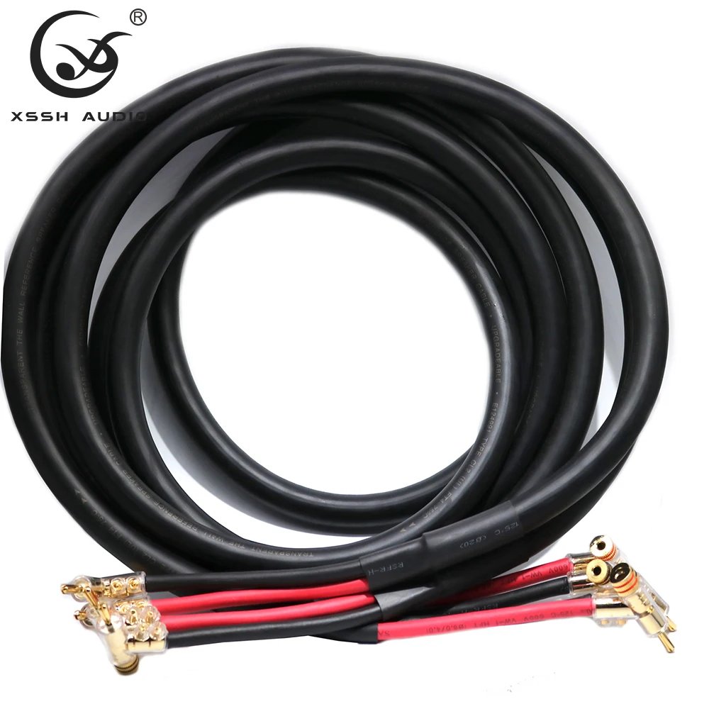 Audio Power Amplifier Extend Line XSSH DIY ODM ODM Hi-end OCC Speaker Wire For Hi-fi Systems Y Plug Banana Plug Speaker Cable