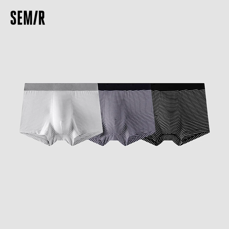 Semir Underwear Men Ice Silk Boxer Shorts Sexy Cute Male Panties For Lovers Gift