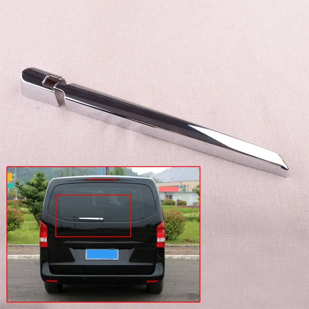 Car Chrome Rear Tail Trunk Window Rain Wiper Garnish Trim Fit for Mercedes-Benz Vito W447 2014 2015 2016 2017 2018 2019