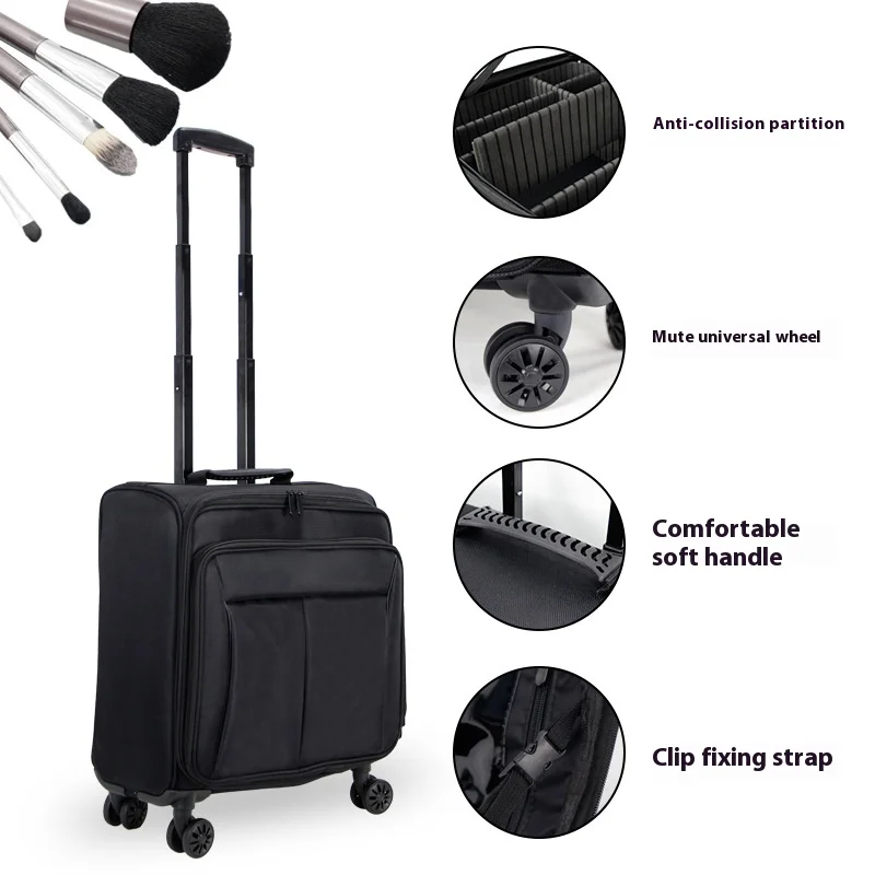 

Large capacity Trolley Cosmetic case Rolling Luggage with wheel,Nails Makeup Toolbox,Women Beauty Tattoo Salons Trolley Suitcase