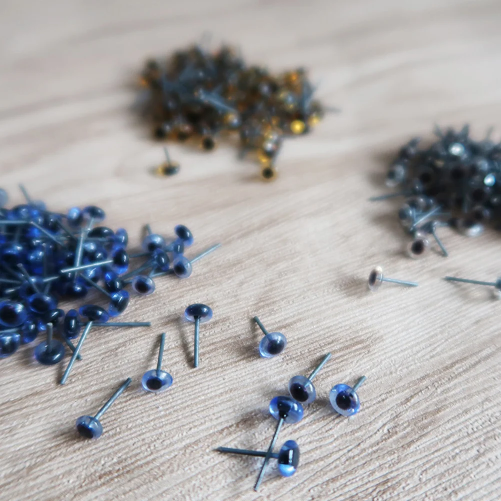 150 pares de ojos de seguridad de animales de plástico Premium 5mm azul marrón transparente DIY Artesanías hechas a mano y proyectos de arte ojos DIY