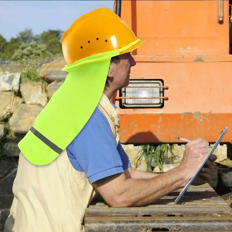 Casco para el cuello, casco duro, visera para el cuello, alta visibilidad, transpirable, protección solar, casco duro, visera para protección del cuello