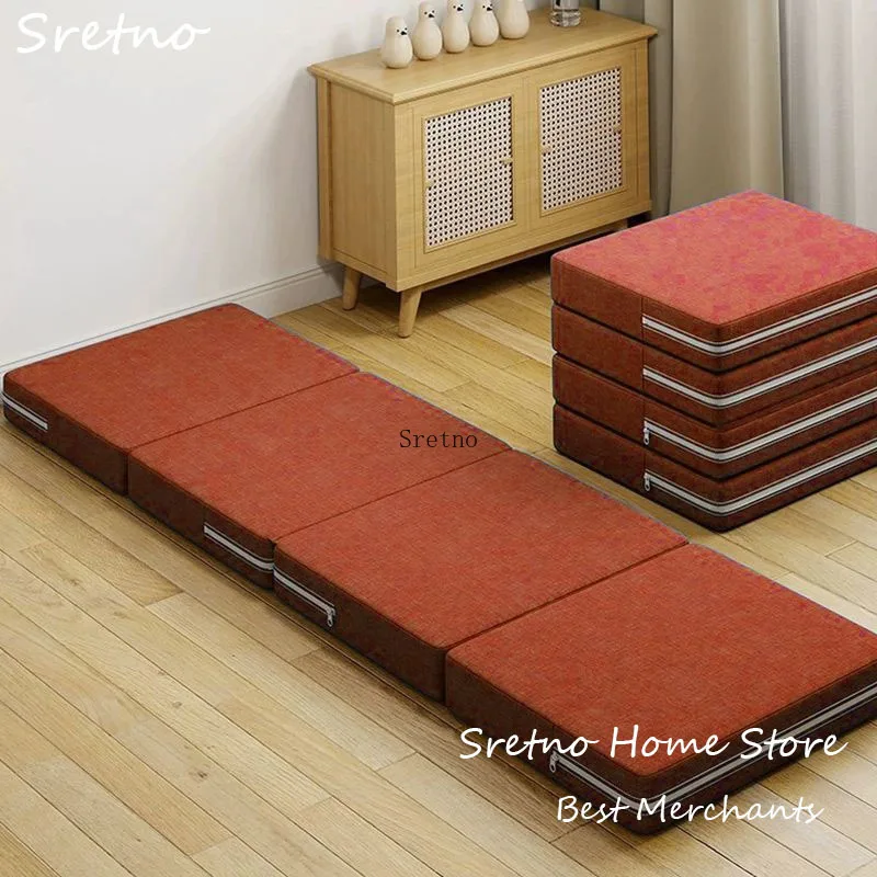 SRETNO Customized Multi Functional Folding Sponge Mat, Office Nap Sleeping Pad Home Floor Leisure Cushion, Thick Tatami Mattress