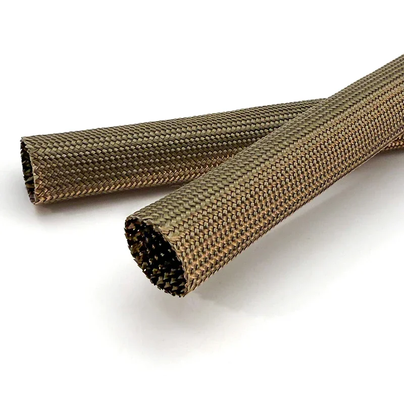 ID 1mm~20mm Basalt Fiber Braided Sleeve 1000 Deg.C High-Temperature Resistance Fireproof for Electrical Equipment Wiring