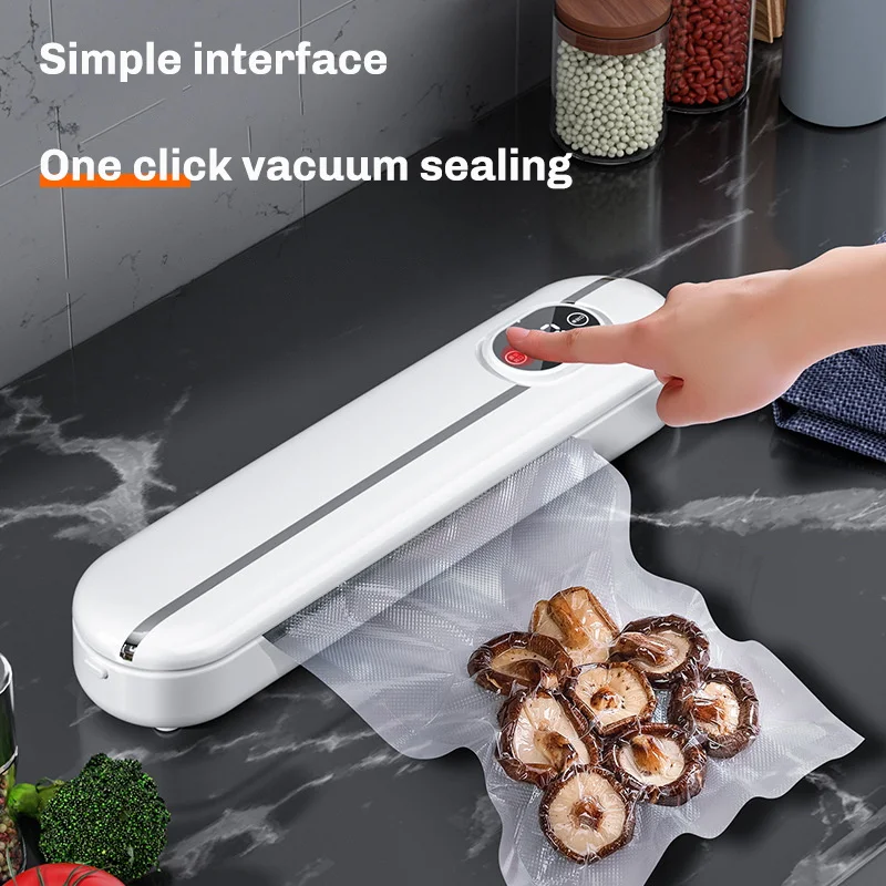 Electric Vacuum Sealer Packaging Machine for Home Kitchen Including 10pcs Food Saver Bags Automatic Vacuum Food Sealing EU/US