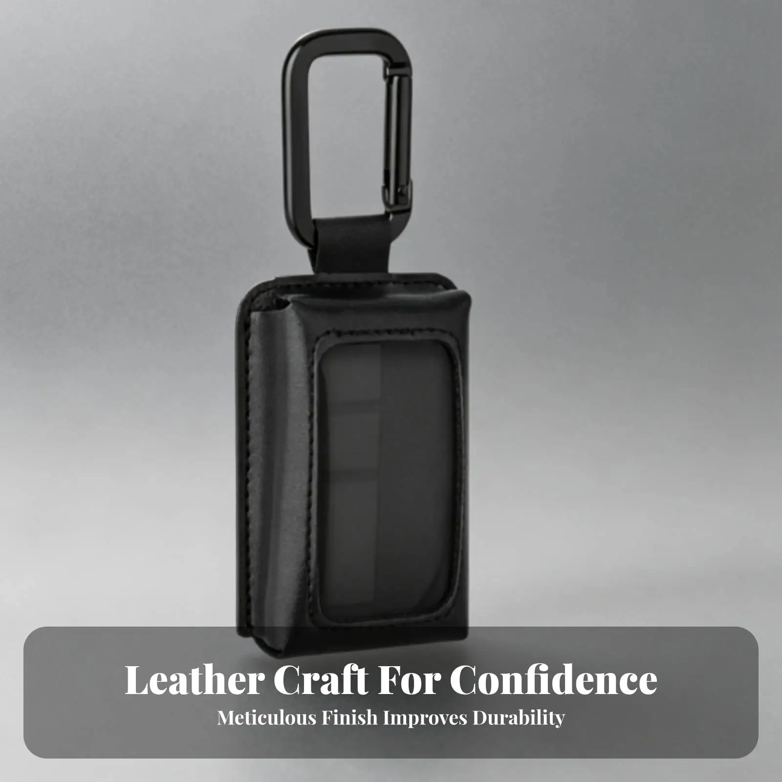 Compact Carabiner Clip Garage Opener Pouch Accessory Storage