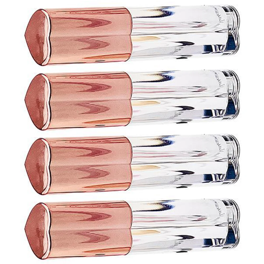 4Pcs Clear Lip Gloss Bottles Empty Reusable Containers with Wand Applicator for Custom Lip Color Easy to Carry Travel Size