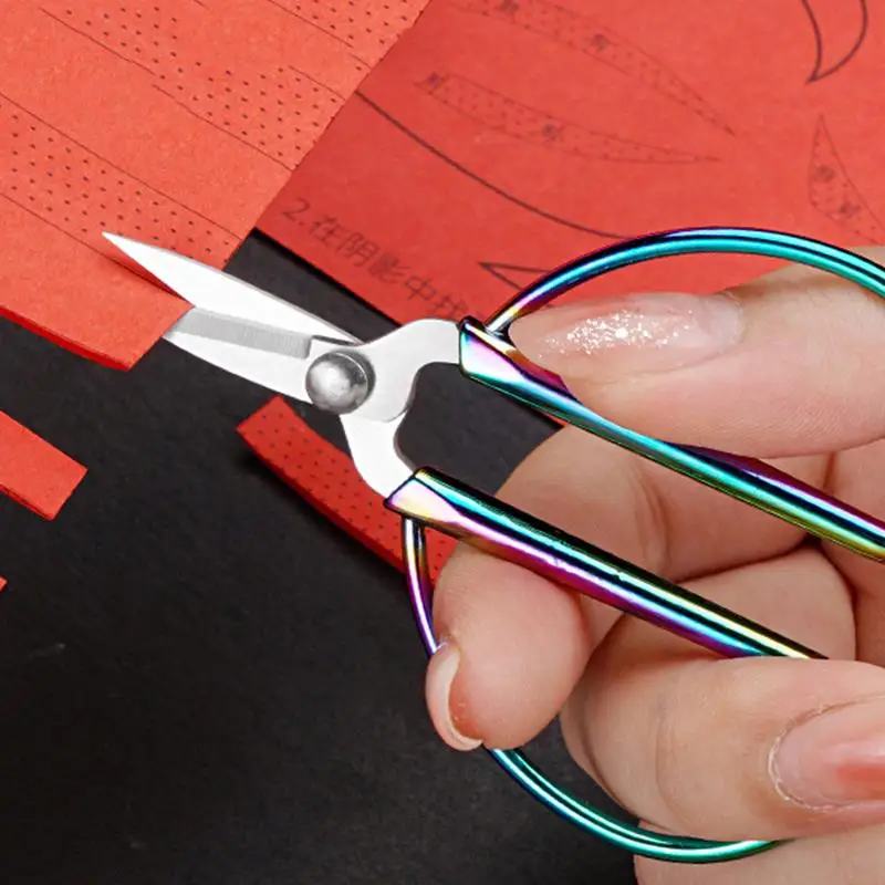 Mini Stainless Steel Retro Sewing Scissors Durable Vintage Embroidery Tailor Scissors Fabric Cutter Craft Tool For Sewing
