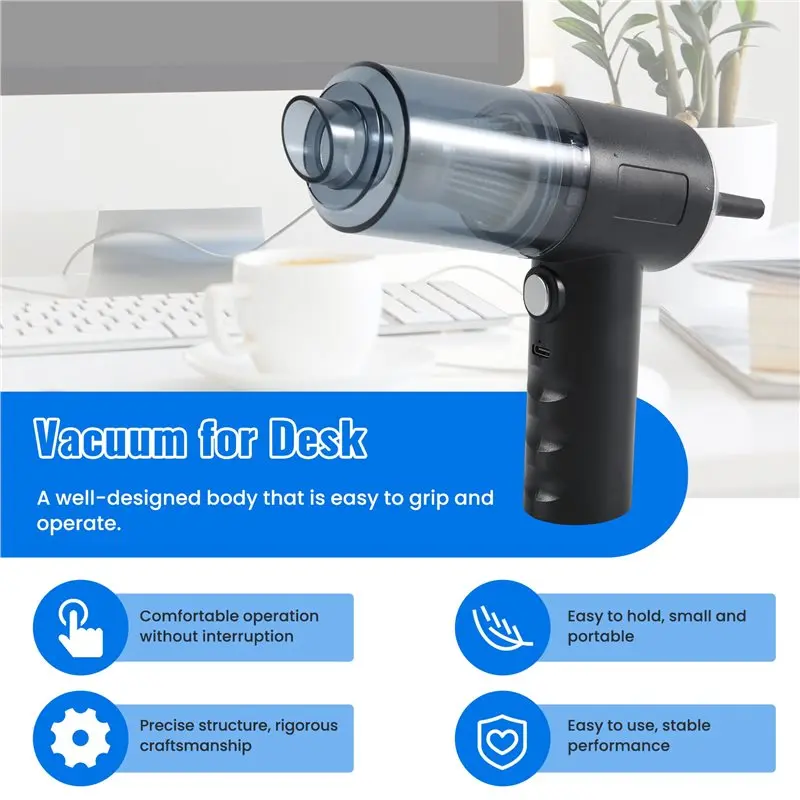 Super Deal -Wireless Handheld Car Vacuum Cleaner High Power Rechargeable Household Mini Vacuum Cleaner, Vacuum For Desk