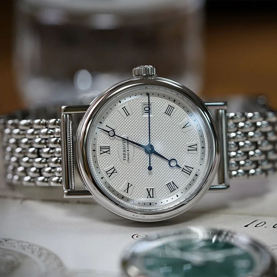 FARASUTE Мужские автоматические часы 38 мм Механические наручные часы с автоподзаводом Sapphire PT5000
