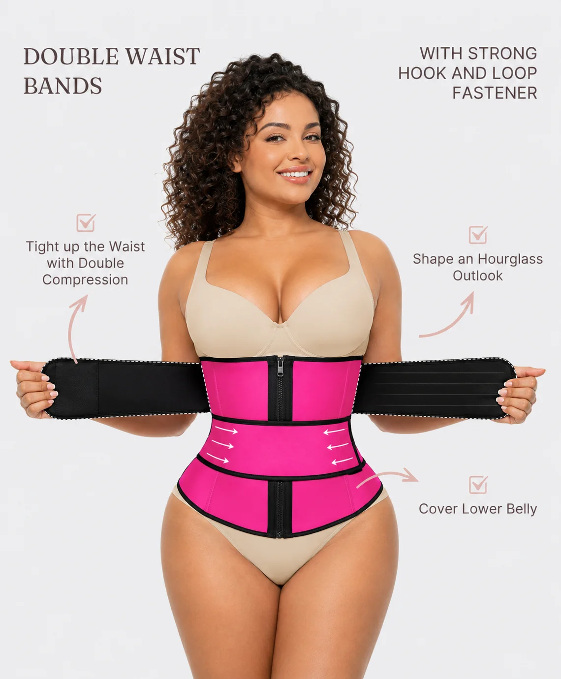 Women Waist Trainer Belt Tummy Control Slimming Body Shaper Sweat Trimmer Sauna Fitness Workout Cincher Girdle Shapewear Plus