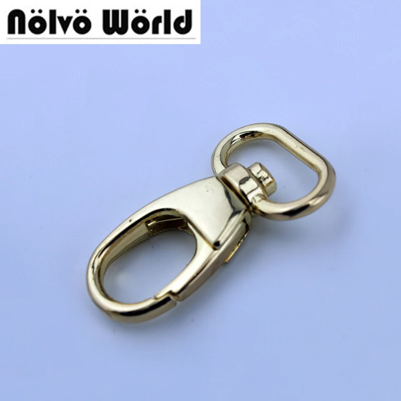 50pcs 7 colors 1/2 inch 13*37mm small gold color trigger snap hook clasp rainbow 13mm metal clip swivel dog leash metal