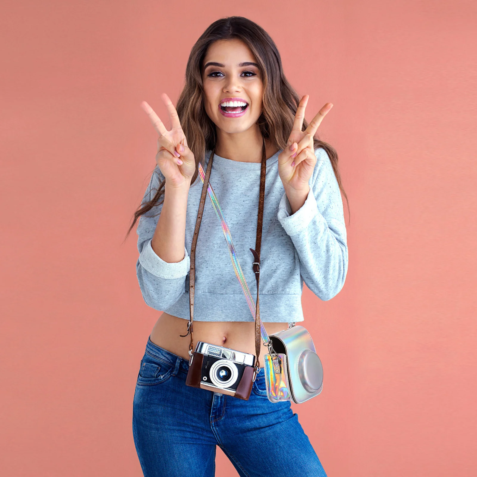 حافظة كاميرا لهاتف Mini 11 9 8 مقاومة للكسر ومضادة للخدش من البولي يوريثان حقيبة كاميرا فورية حامي محمول للسفر والتنزه #4