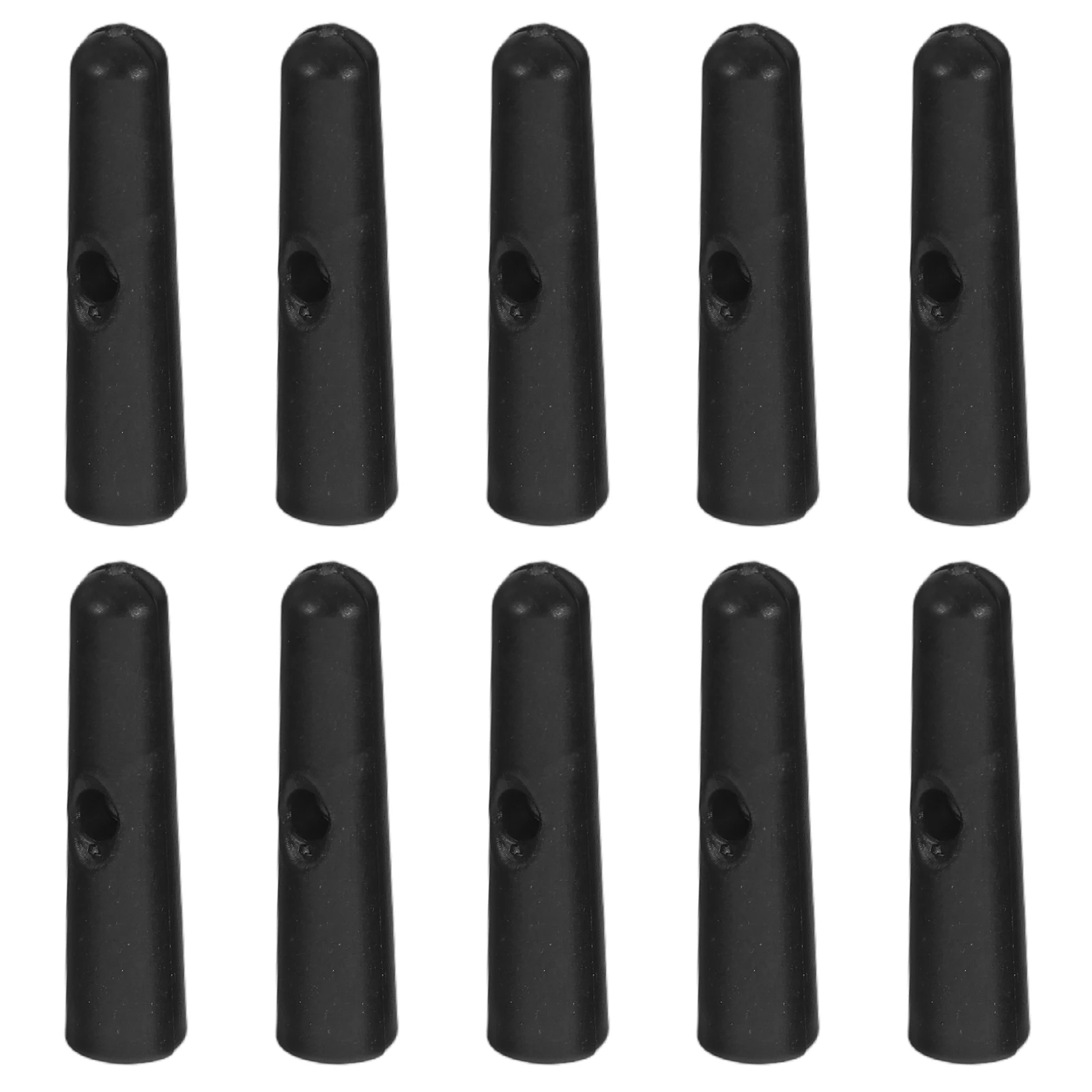 

10pcs Umbrella Tail Bead Accessories Durable Plastic Repair Parts Black Color Long Handle Foldable Beads Sunshade Charm Strands