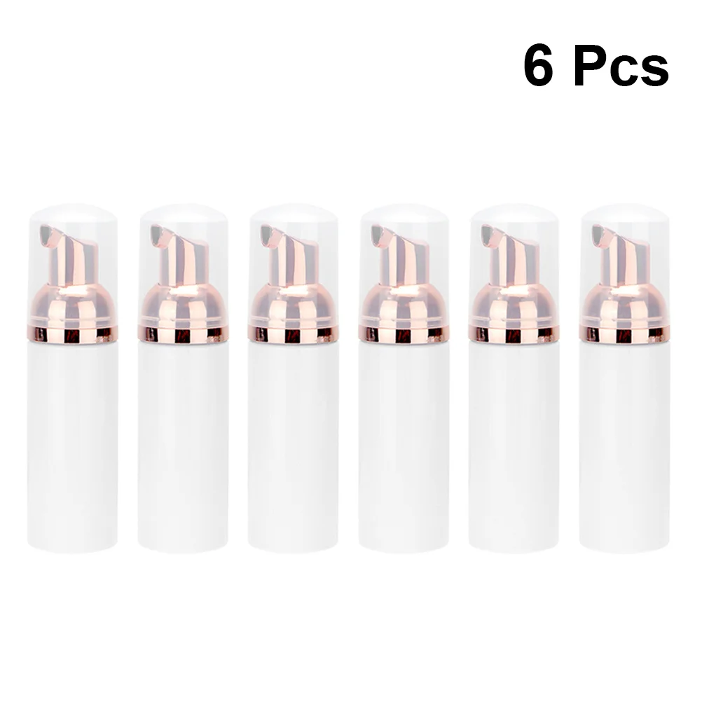 6 Stuks Pompfles 50Ml Draagbare Hervulbare Schuimende Fles Voor Reizen Badkamer Shampoo Body Wash Dispenser
