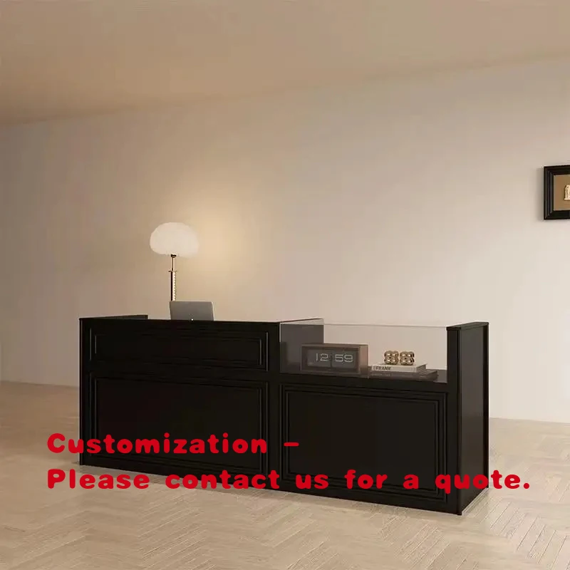 custom.Modern Office Reception Desk Clothing Store Beauty Salon Bar MDF Luxury Commercial Furniture