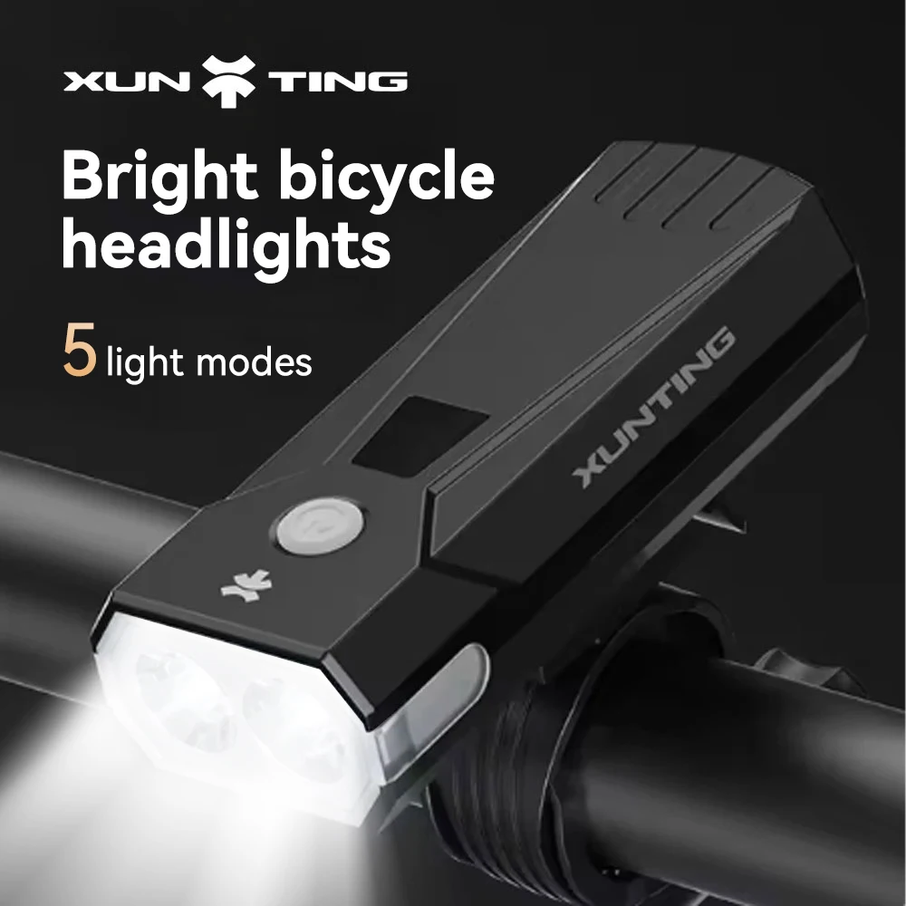 【セール中】Xunting自転車ライトUSB充電式LED自転車ライト6モードmtb懐中電灯自転車ヘッドライトサイクリング自転車用フロントランプ
