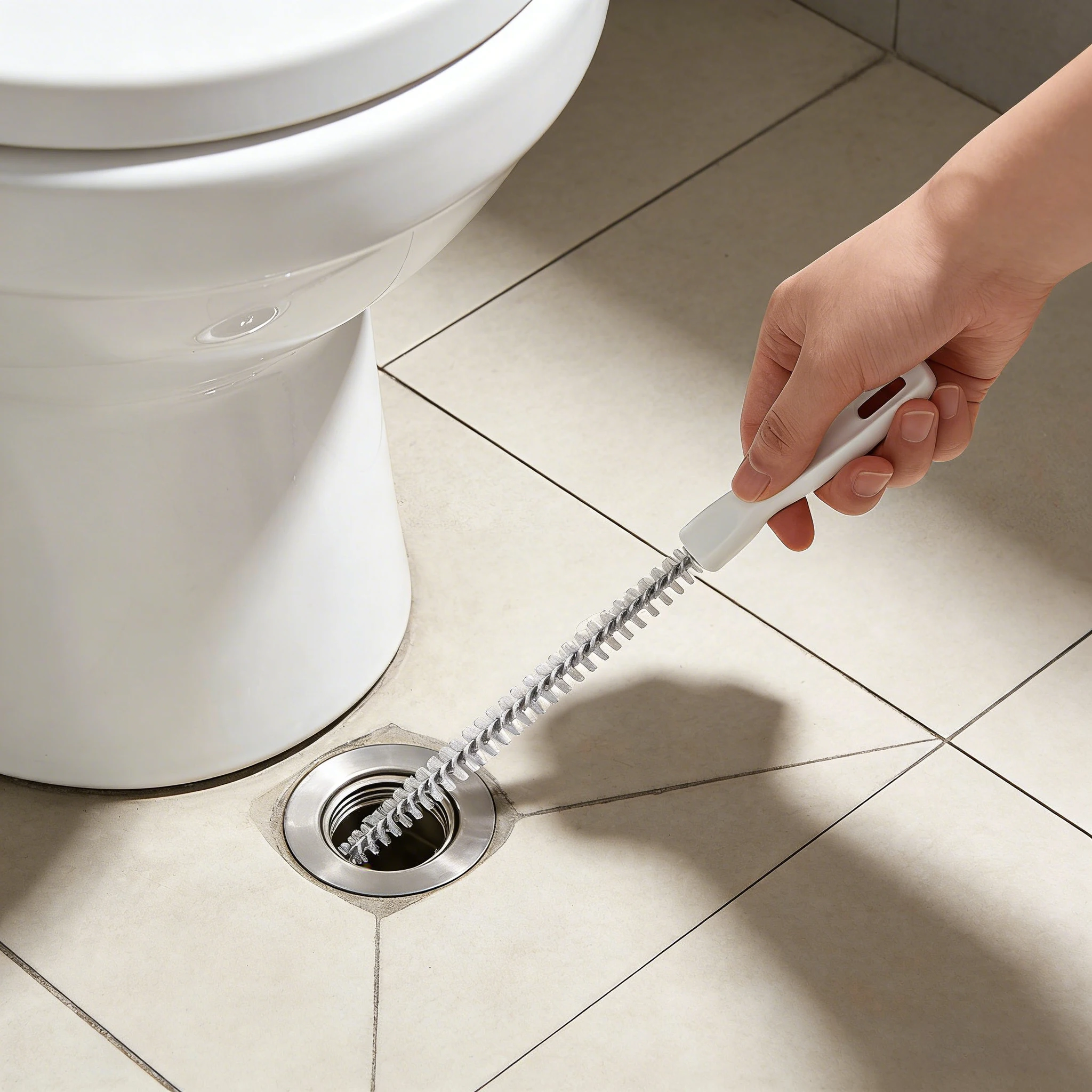 

Heavy Duty Drain Hair Remover, Flexible Steel Wire Pipe Cleaner Unclogs Kitchen Sink, Bendable Tool for Hair Clogs