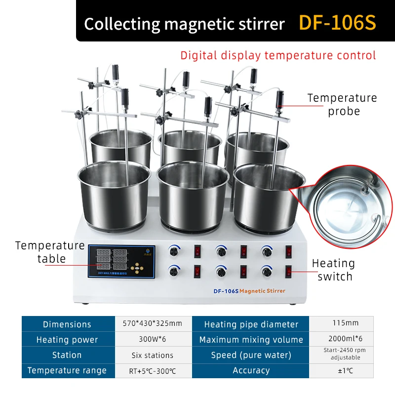 Digital temperature control magnetic stirrer constant temperature magnetic stirrer