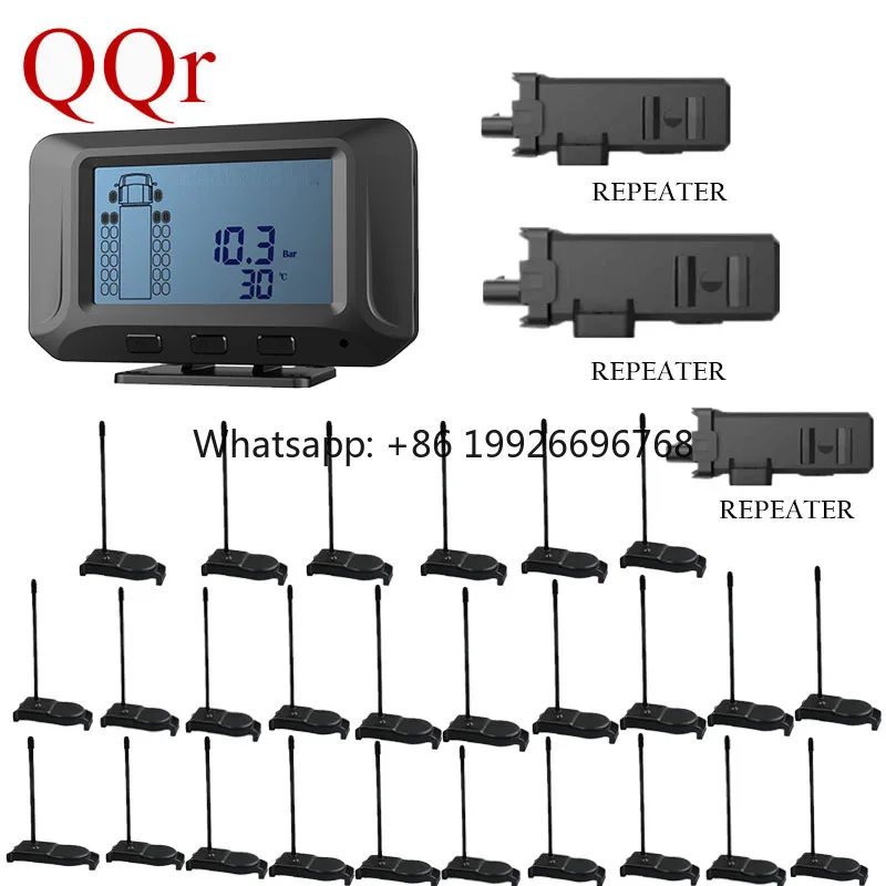

6 to 26 Tires Truck Tire Pressure Monitoring Internal Digital 433.92 Mhz Truck Bus Tyre Monitor Pressure Sensor TPMS