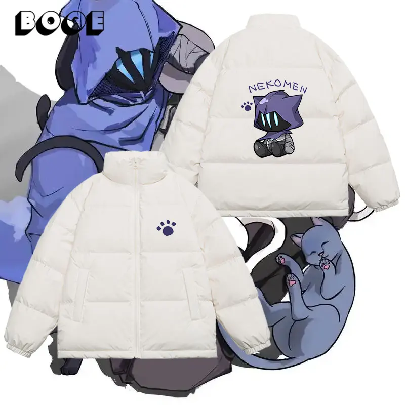 

ex Winter down Jaet Valorant Game Theme Design Outdoor Ci Casual Youth Faion Polyester Fiber White Du down Fi...