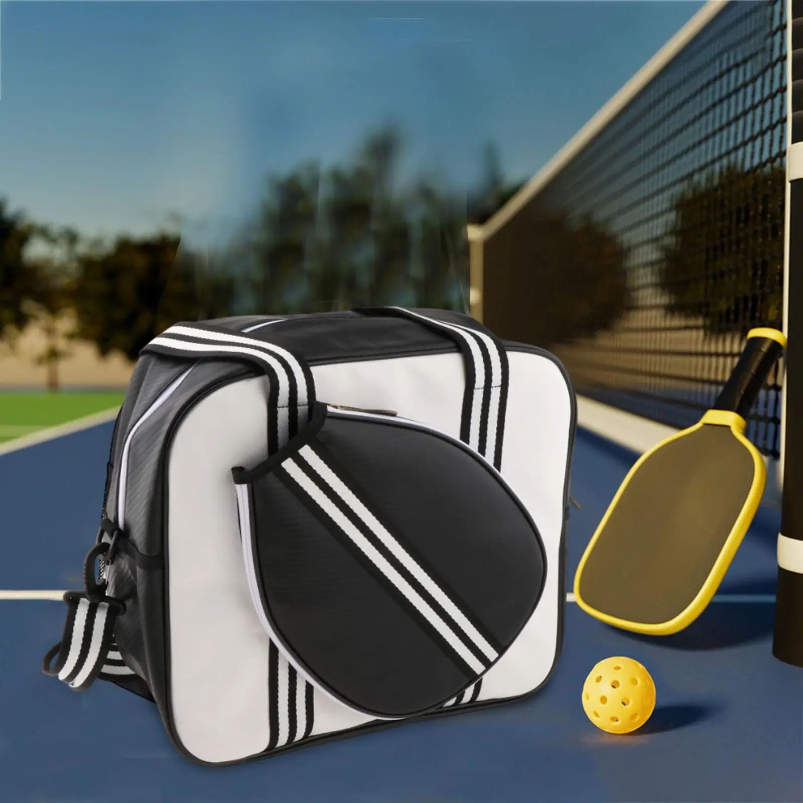 

Сумка-тоут на плечо Pickleball с веслом Сумка для ракеток Pickleball Легкая сумка из искусственной кожи с карманом для весла Сумка Pickleball