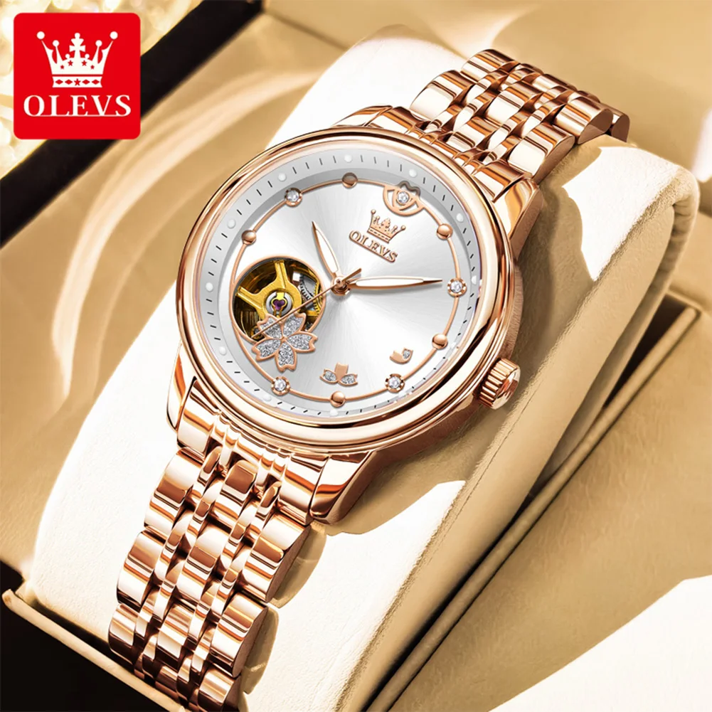 

OLEVS 6732 Original Automatic Mechanical Watch For Women Elegant Luxury Waterproof Luminous Women's Wristwatches